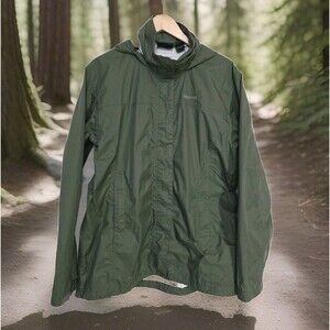MARMOT PreCip Windbreaker Jacket Hooded Waterproof Women's XL (SEE MEAS) Forest